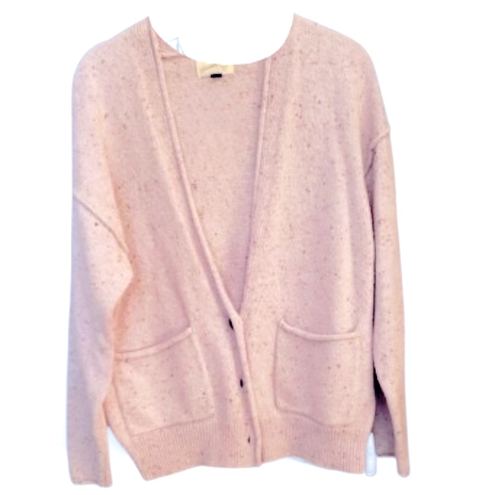 🦋 Universal Threads Lilac Pink Speckled Cardigan Sweater Size Medium - Picture 4 of 5